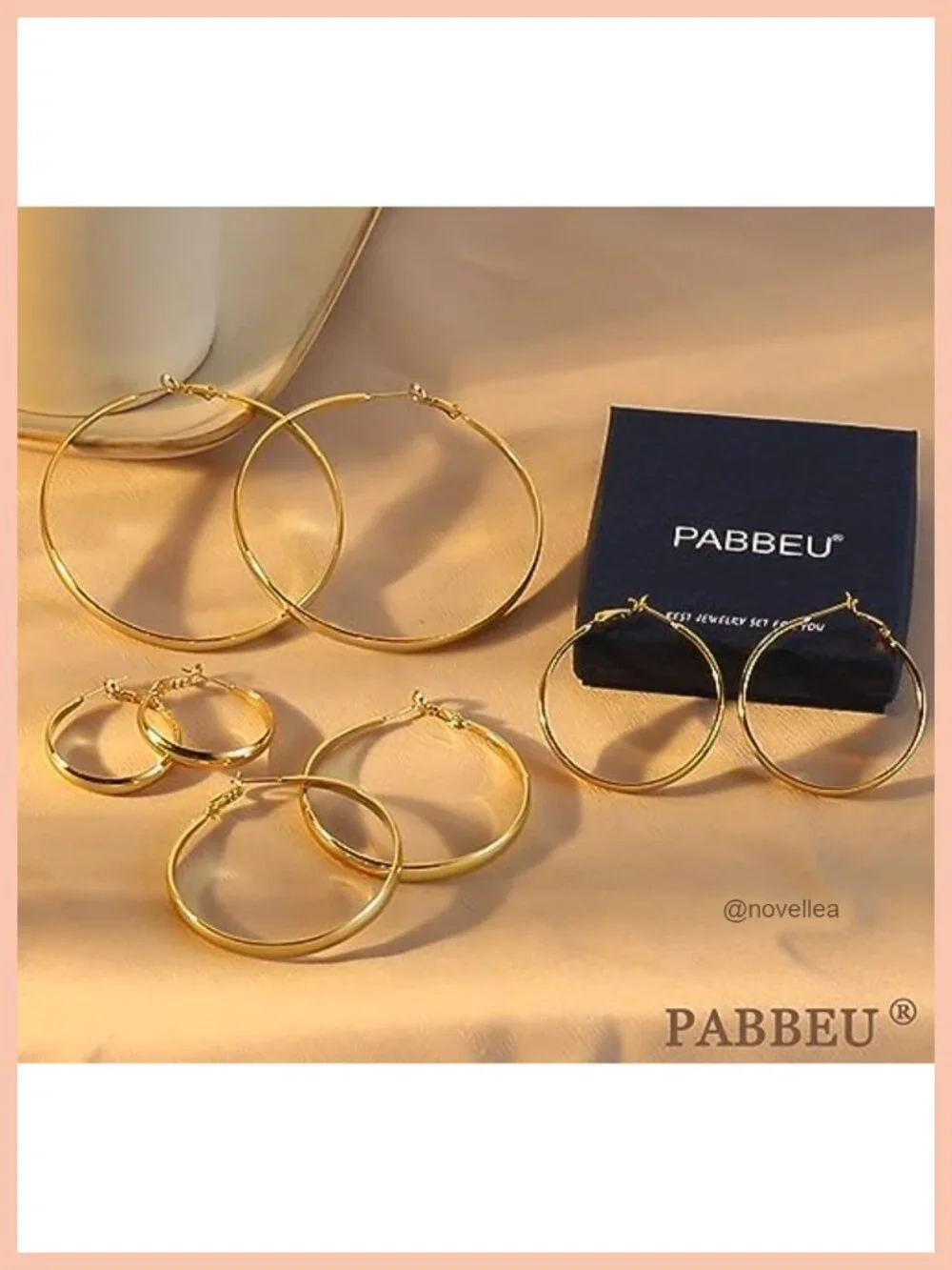 925 Sterling Silver Large Hoop Earrings Hypoallergenic Thin Lightweight for